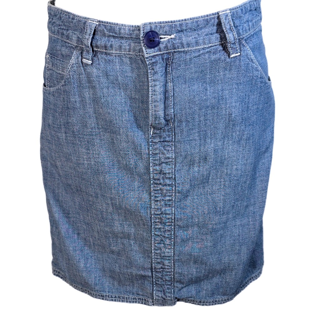 Tommy Bahama Denim Chambray Skirt Womens Size‎ 2 Blue Jean Knee Length Casual